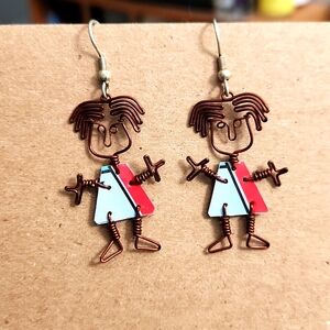 Handmade little people earrings